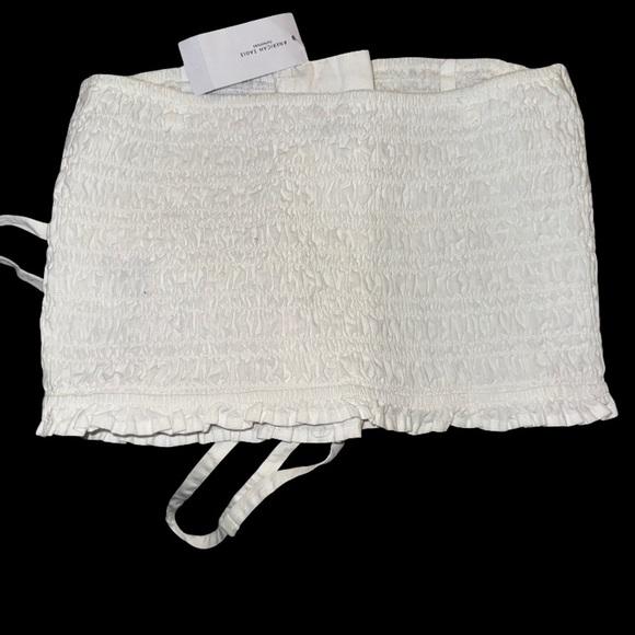 NWT American Eagle Lace-Up Smocked Tube Top - Picture 4 of 4
